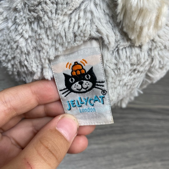 Jellycat Bashful Bunny Silver Grey Plush Soft with Bag - Picture 7 of 12